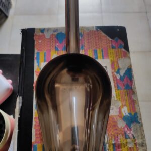 Small metal feed scoop