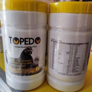 1kg Torpedo Poultry Vitamins & Antibiotics – Broiler Booster / Multivitamin Growth Promoter / Poultry Immune Support Supplement / Chicken Vitamin Antibiotic Mix / Bird Health Enhancer