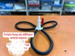 Triple loop air diffuser with valve